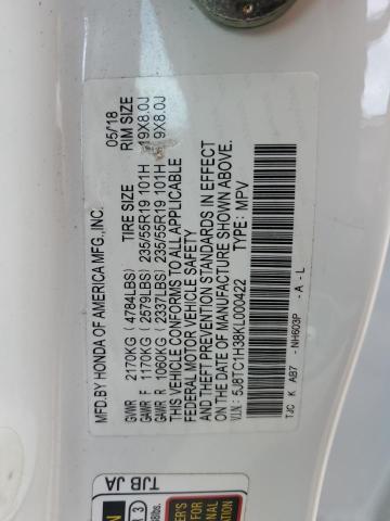 2019 ACURA RDX - 5J8TC1H38KL000422