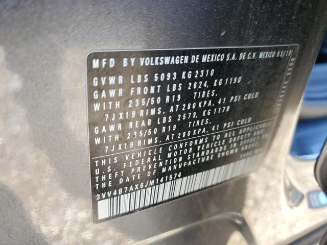 2018 VOLKSWAGEN TIGUAN SEL 3VV4B7AX6JM141574