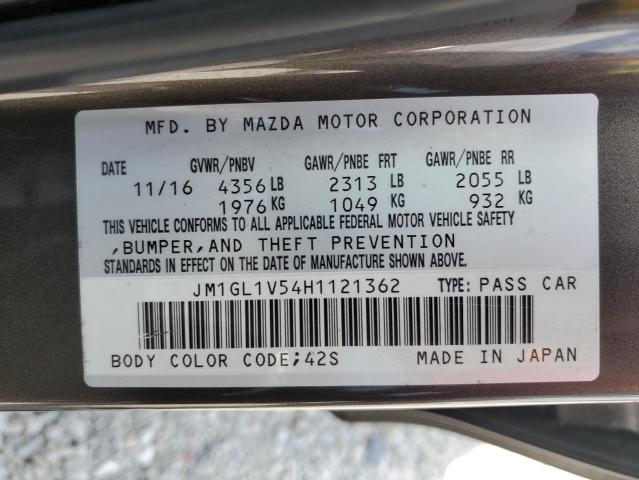 2017 MAZDA 6 TOURING JM1GL1V54H1121362