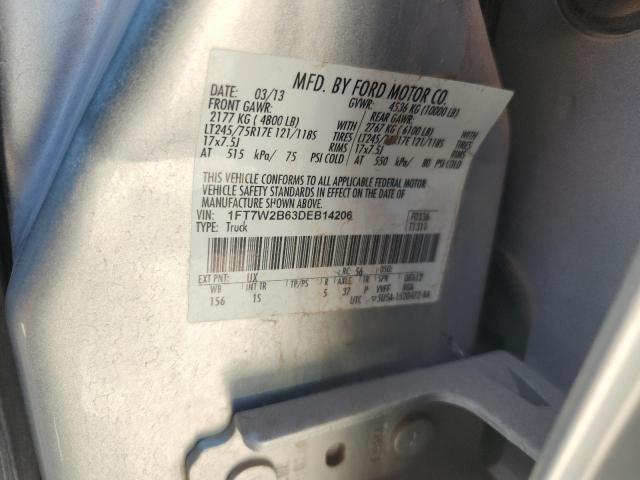 2013 FORD F250 SUPER - 1FT7W2B63DEB14206