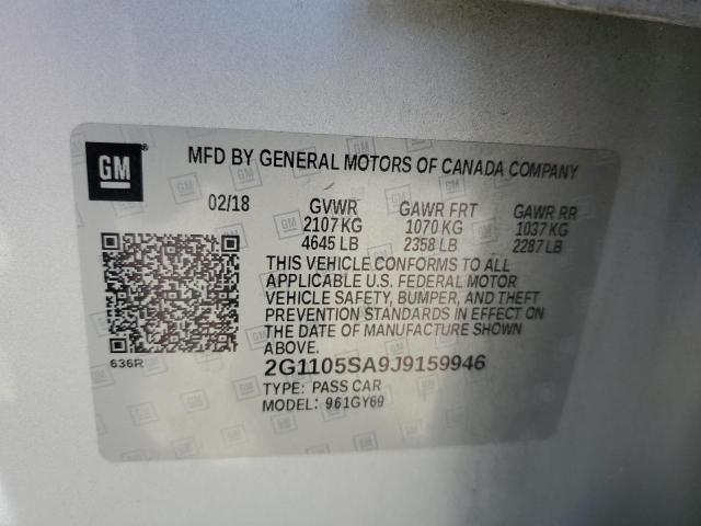 2018 CHEVROLET IMPALA LT 2G1105SA9J9159946