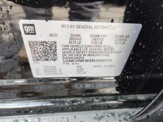 2021 CHEVROLET TRAVERSE H 1GNEVNKW3MJ250376
