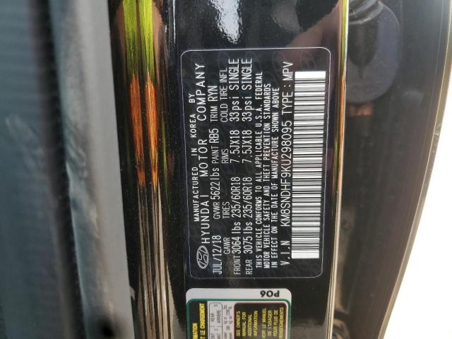 2019 HYUNDAI SANTA FE X KM8SNDHF9KU298095