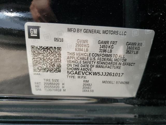 2018 BUICK ENCLAVE AV 5GAEVCKW5JJ261017