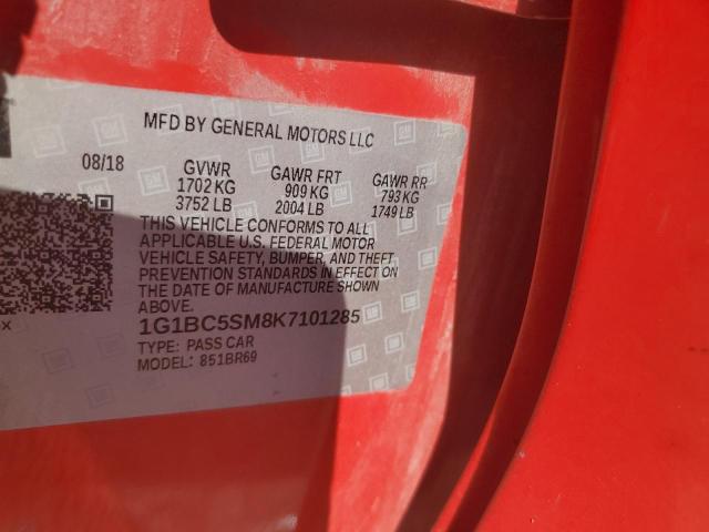 2019 CHEVROLET CRUZE LS - 1G1BC5SM8K7101285