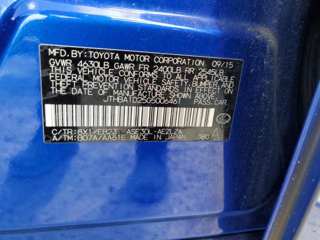2016 LEXUS IS 200T JTHBA1D25G5006461