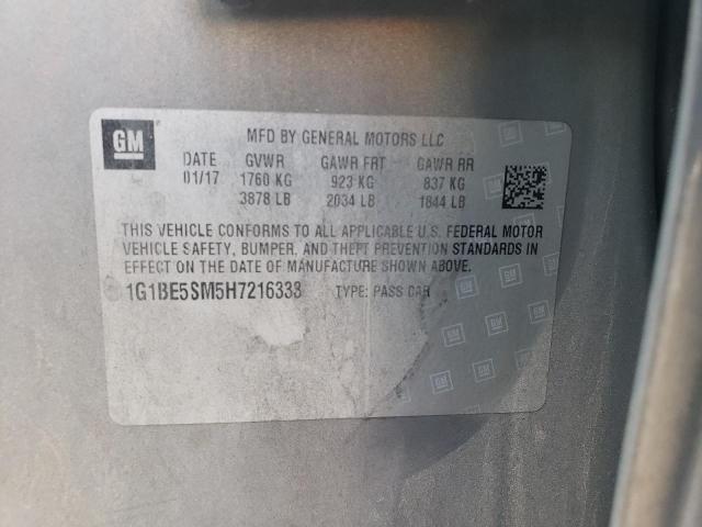 2017 CHEVROLET CRUZE LT #3302675069