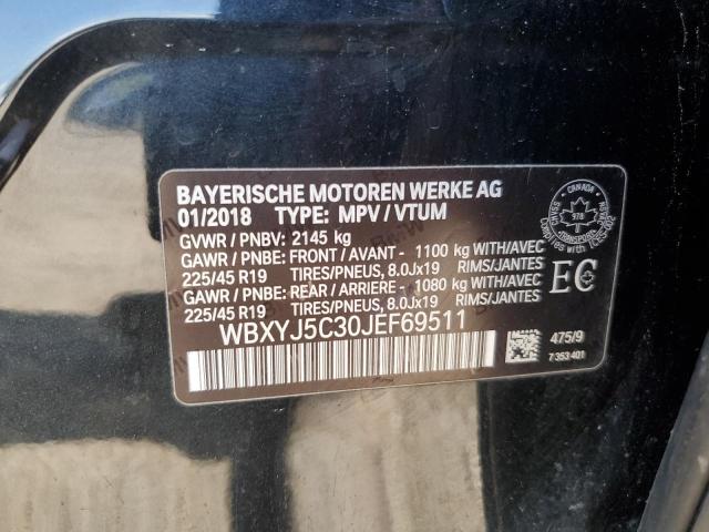 2018 BMW X2 XDRIVE2 WBXYJ5C30JEF69511