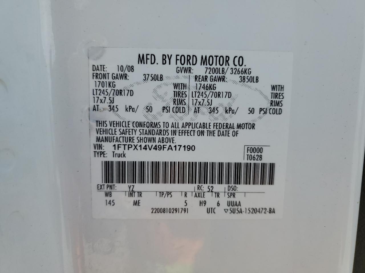 Lot #3227358388 2009 FORD F150 SUPER