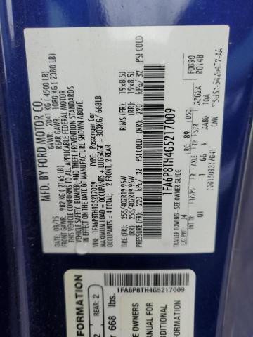 2016 FORD MUSTANG - 1FA6P8TH4G5217009