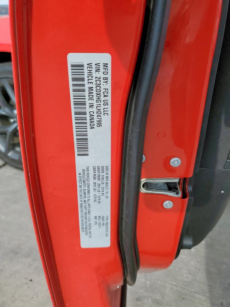 2020 DODGE CHARGER GT 2C3CDXHG1LH247995