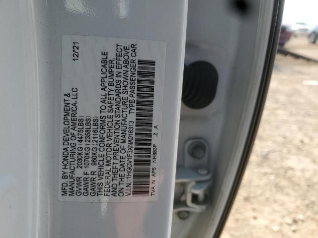 2022 HONDA ACCORD SPO 1HGCV1F3XNA016313