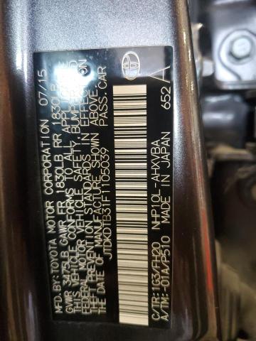 2015 TOYOTA PRIUS C JTDKDTB31F1105039