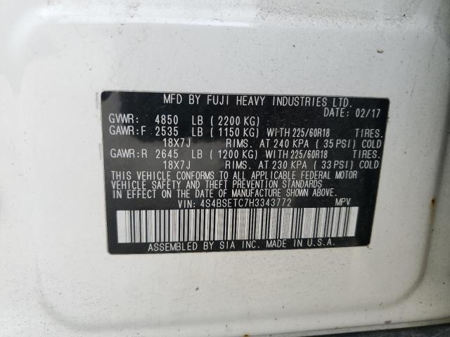 2017 SUBARU OUTBACK TOURING 4S4BSETC7H3343772
