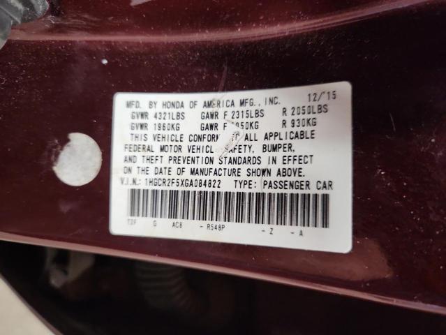 2016 HONDA ACCORD spo 1HGCR2F5XGA084822