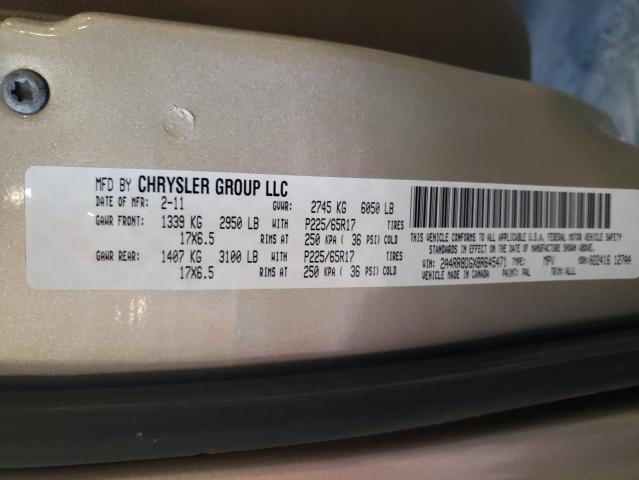 2011 CHRYSLER TOWN & COU - 2A4RR8DGXBR645471