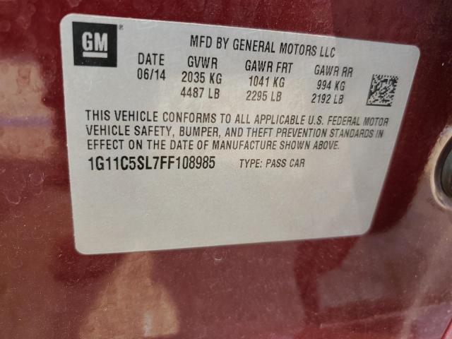 2015 CHEVROLET MALIBU 1LT 1G11C5SL7FF108985