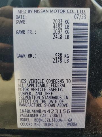 2023 NISSAN ALTIMA SL 1N4BL4EW8PN423156