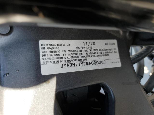 2021 YAMAHA MT09 C JYARN71Y7MA000367