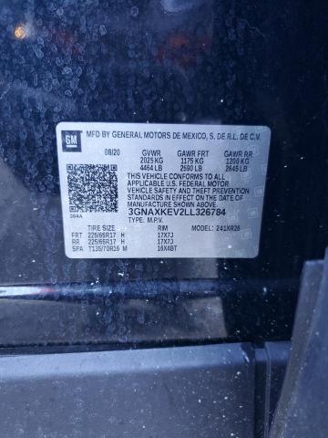 2020 CHEVROLET EQUINOX LT 3GNAXKEV2LL326784