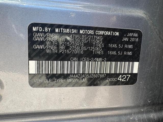 2018 MITSUBISHI OUTLANDER JA4AZ2A35JZ607887