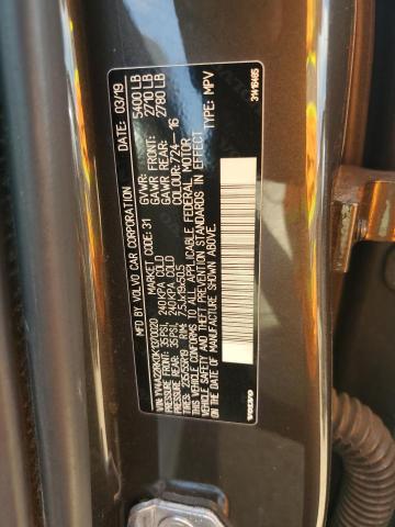 2019 VOLVO XC60 T6 YV4A22RK0K1370020