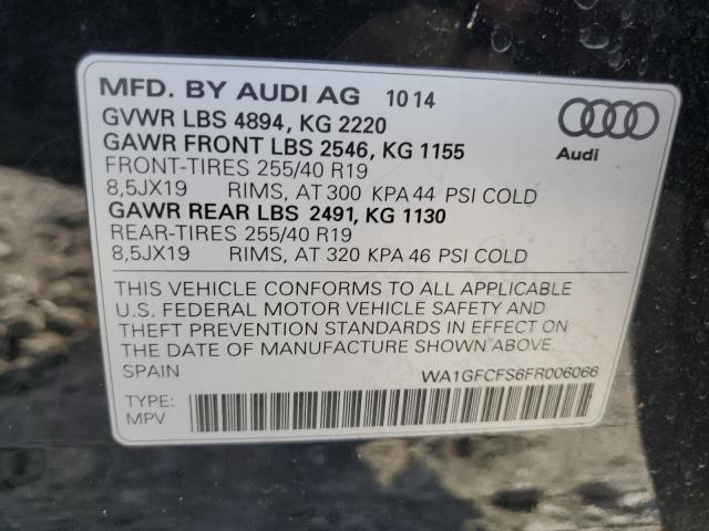 2015 AUDI Q3 PRESTIGE WA1GFCFS6FR006066