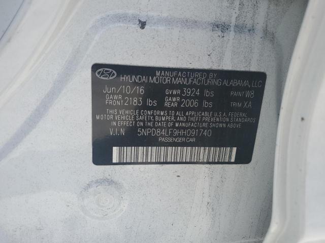 2017 HYUNDAI ELANTRA SE 5NPD84LF9HH091740