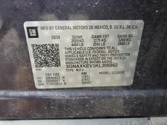 2019 CHEVROLET EQUINOX LT - 3GNAXKEV1KL306962