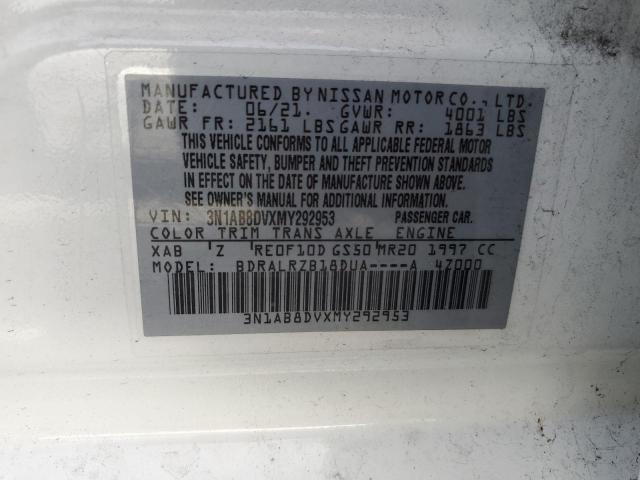 2021 NISSAN SENTRA SR 3N1AB8DVXMY292953