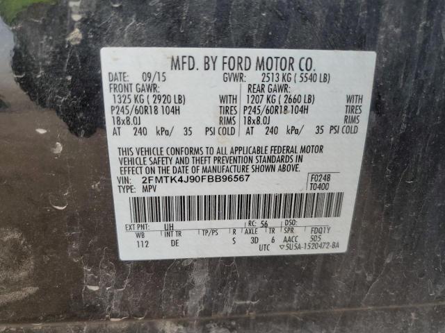2015 FORD EDGE SEL - 2FMTK4J90FBB96567