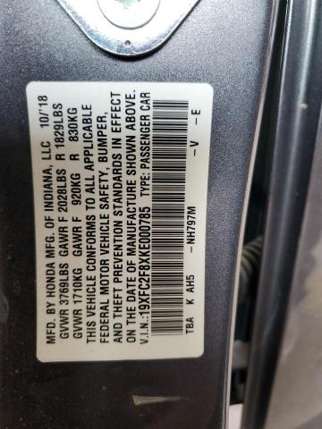 2019 HONDA CIVIC SPOR 19XFC2F8XKE000785