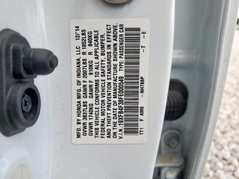 2015 HONDA CIVIC HYBR 19XFB4F38FE000549