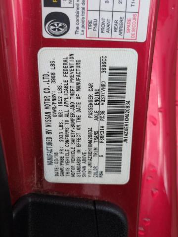 2019 NISSAN 370Z BASE JN1AZ4EH1KM420834