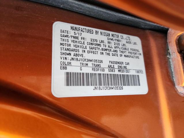 2017 NISSAN ROGUE SPT JN1BJ1CR3HW105326