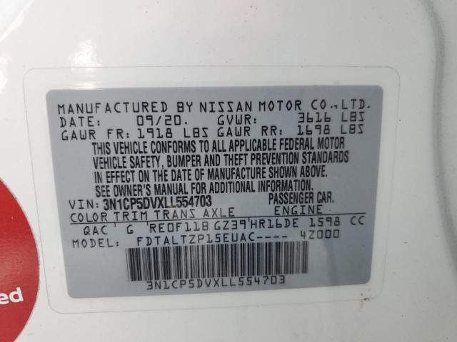 2020 NISSAN KICKS SR 3N1CP5DVXLL554703