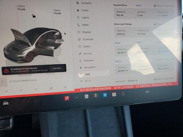 2025 TESLA MODEL 3 5YJ3E1EA5SF892899