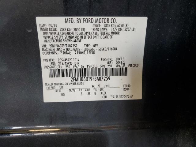 2015 FORD FLEX LIMIT 2FMHK6DT9FBA07259