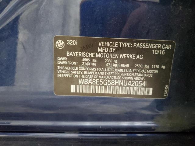 2017 BMW 320 XI WBA8E5G58HNU42054