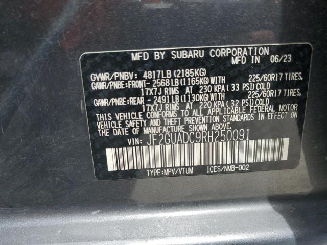 2024 SUBARU CROSSTREK JF2GUADC9RH250091