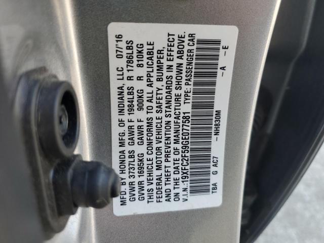 2016 HONDA CIVIC LX - 19XFC2F59GE077581