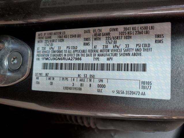 2024 FORD ESCAPE ACT 1FMCU9GN6RUA27986