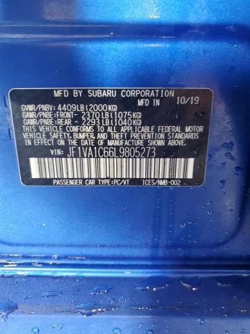 2020 SUBARU WRX PREMIU JF1VA1C66L9805273