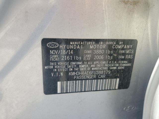 2015 HYUNDAI ELANTRA SE KMHDH4AE6FU388179