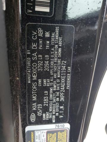 2019 KIA FORTE FE - 3KPF24ADXKE119472