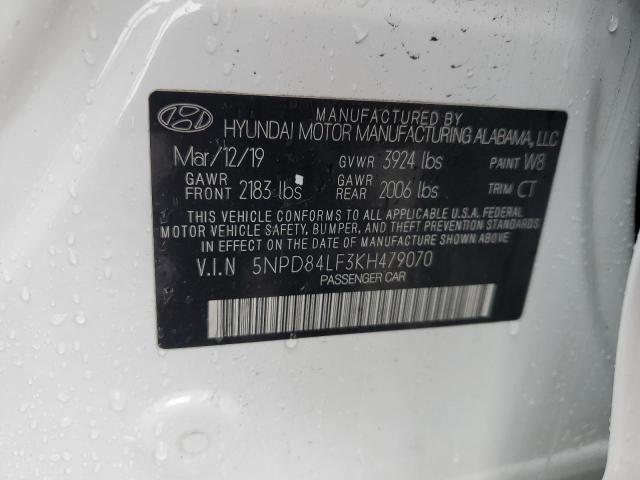 2019 HYUNDAI ELANTRA SEL 5NPD84LF3KH479070