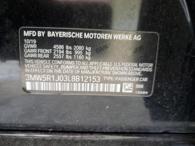 2020 BMW 330I 3MW5R1J03L8B12153