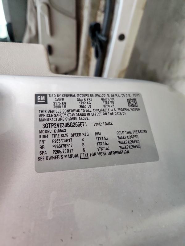 2011 GMC SIERRA K15 - 3GTP2VE30BG265671