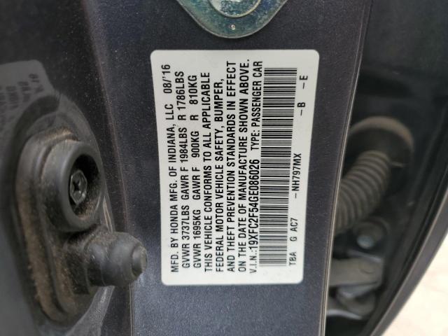2016 HONDA CIVIC LX - 19XFC2F54GE086026