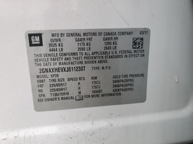 2018 CHEVROLET EQUINOX LS 2GNAXHEVXJ6112307